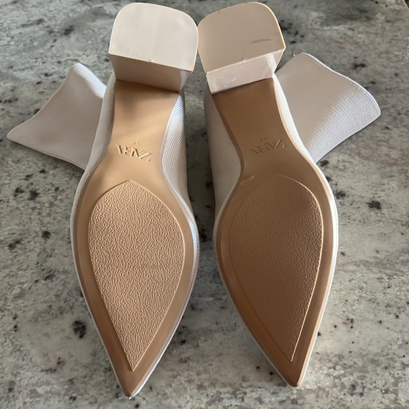 Zara Fabric Heeled Ankle Boots - Off White - Picture 5 of 5